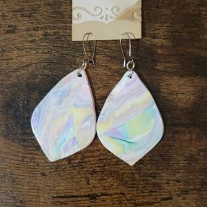 Statement earrings, boho drop earrings, pastel